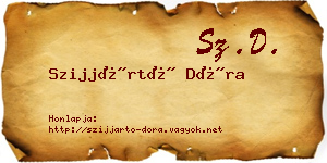 Szijjártó Dóra névjegykártya