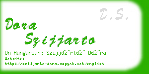 dora szijjarto business card